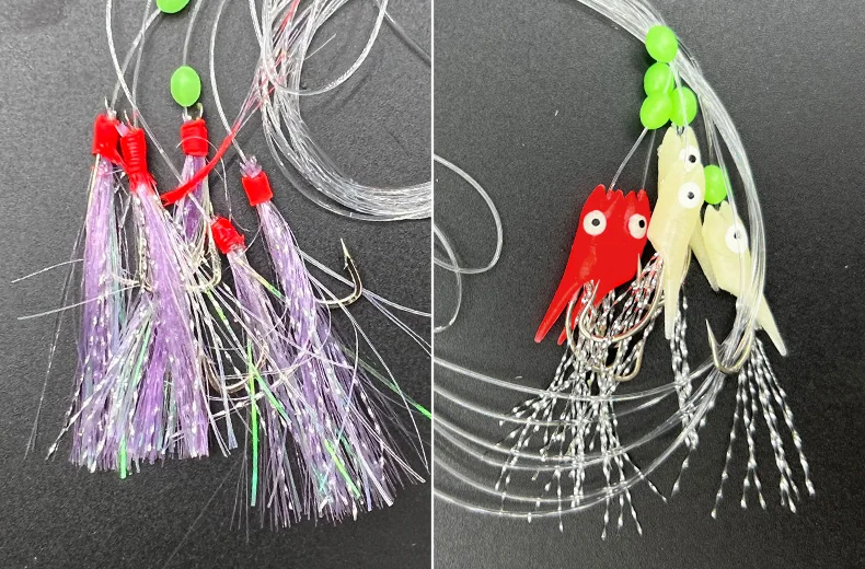 Mixed Luminous Sabiki Rigs - Ideal for Saltwater Fishing