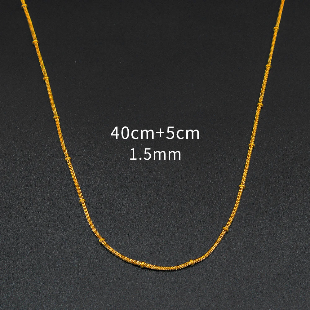 Non Tarnish Wholesale Fashion Jewelry Gold Plated Stainless Steel Necklace Chains For Jewelry