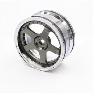 CNC Numerical Control Stainless Steel Wheels for RC Four-Wheel Drive Vehicle Climbing Vehicle Model Car Toy Aluminum Alloy