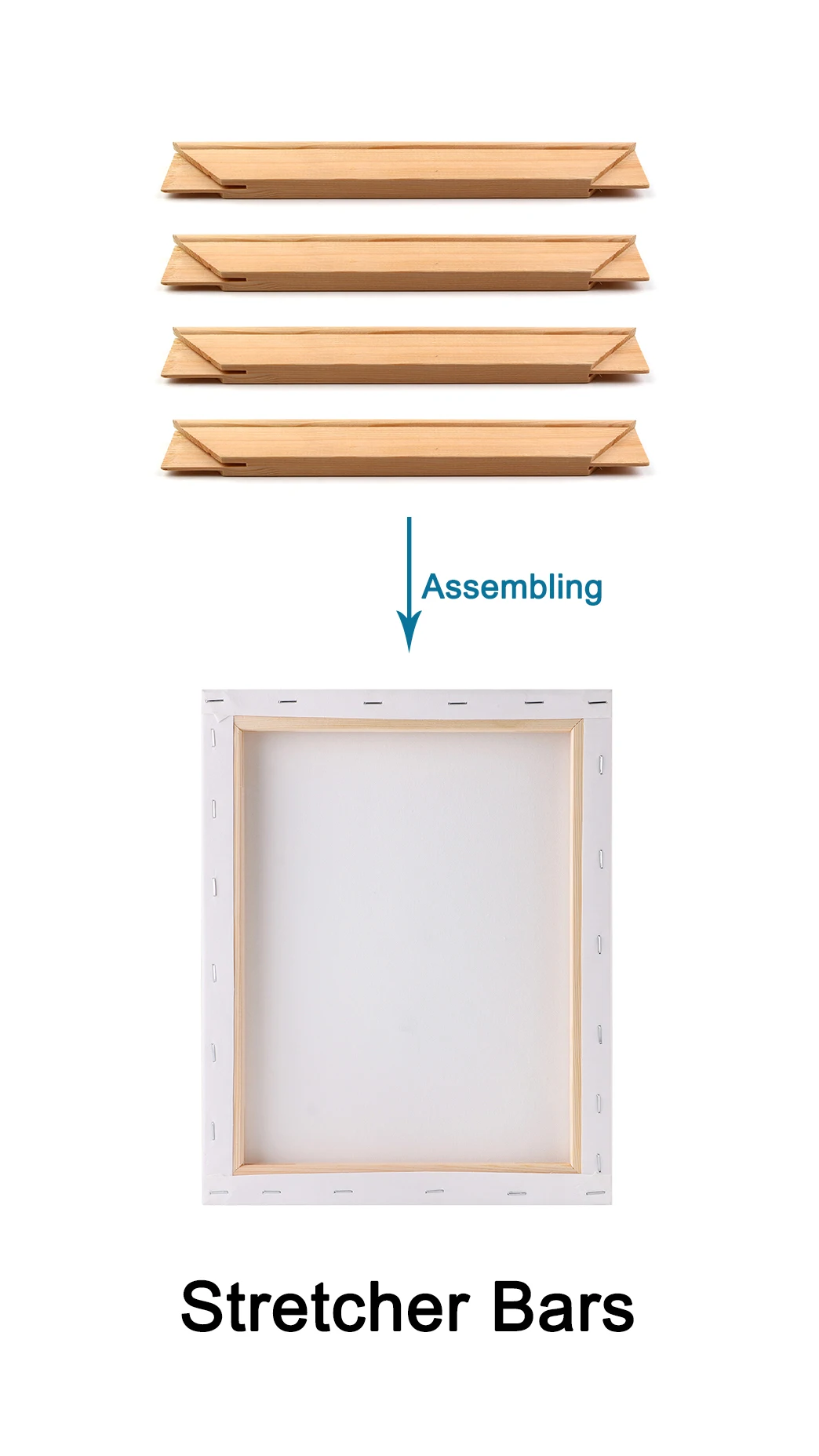 Sinoart Various Styles Customized Stretcher Bars Wooden Canvas Bar Diy