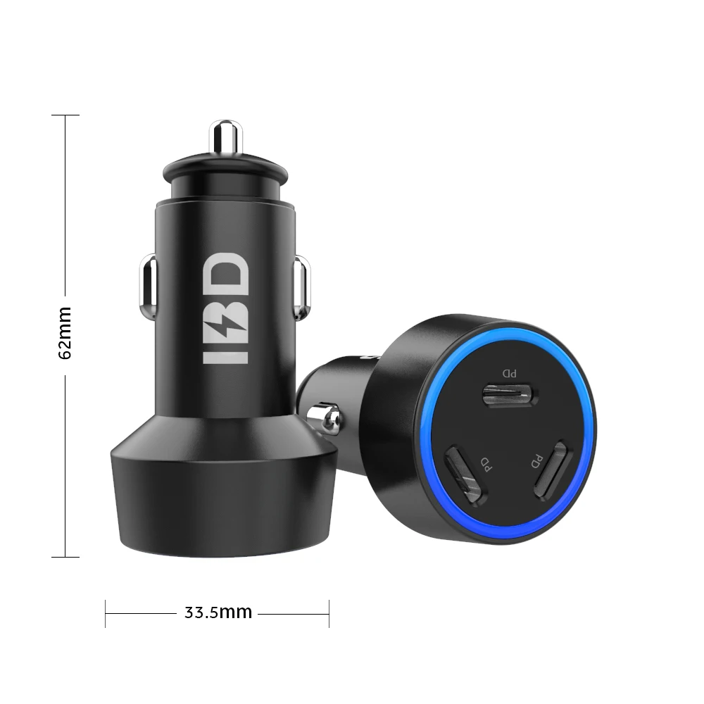 
 IBD Best Selling Products Car Charger USB-C PD20W For 3 Ports Total 60W PD CHarger  