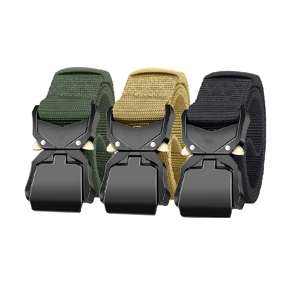 Waterproof Multifunctional Tactical Belt Riggers Belts Heavy Duty Quick-Release Aluminum Alloy Buckle Tactical Belt