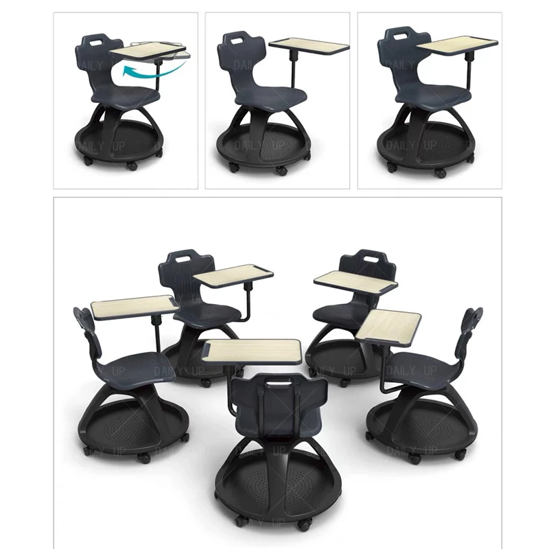 High School Chair with Moving Casters Study Chair high school furniture classroom chairs