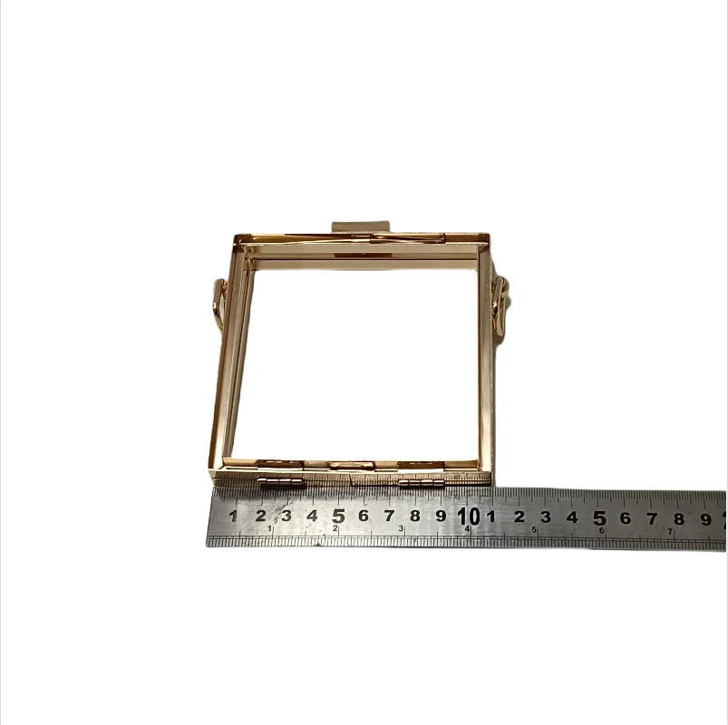 4.33 Inch 11X11cm Square Hollow Metal Frame Purse Clasp Frame Bag