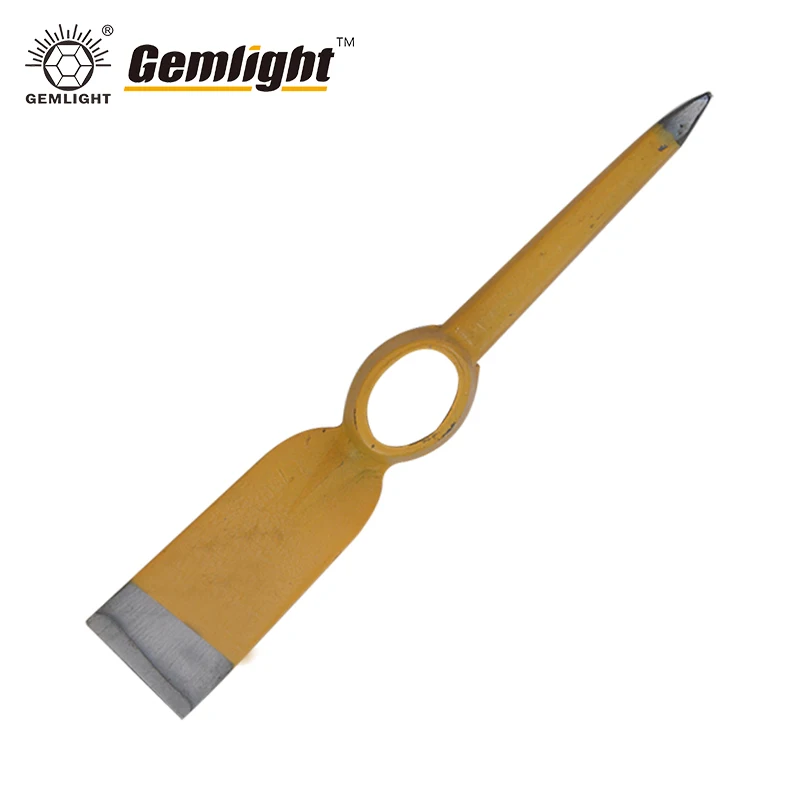 Heavy-Duty Stainless Steel Pickaxe with Reinforced Handle for Rock Breaking and Excavation in Mining Operations