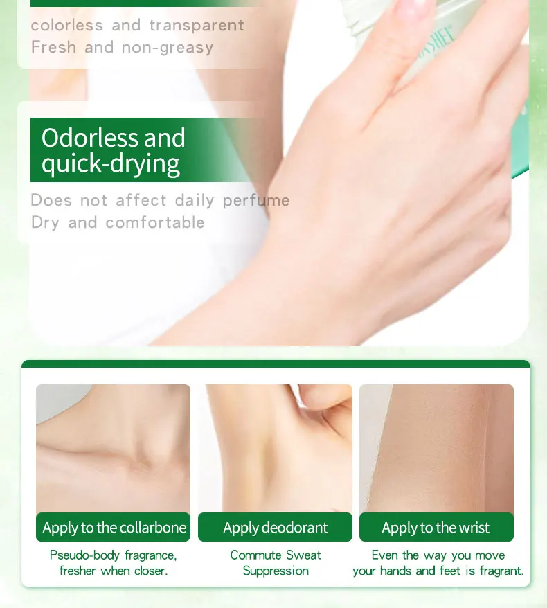 DR RASHEL 0% Alcohol Uplifting & Fresh Roll-On Deodorant 48h Anti Sweat & Odour protection Armpit Whitening Deodorant