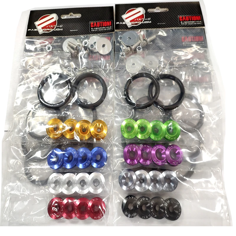 Jdm Quick Release Fasteners Kit For Front/rear Bumpers Surrounds