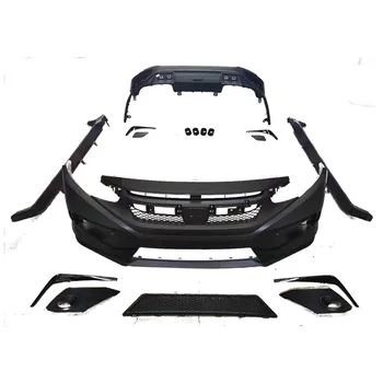 Body kits For Honda civic 2017 make in taiwan PP body kit Front Lip Rear Bumper Diffuser Side Skirts Accessories
