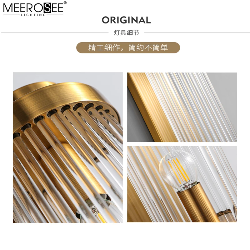 MEEROSEE Modern crystal wall lamp for indoor aisle hotel decoration wall lighting MD86726