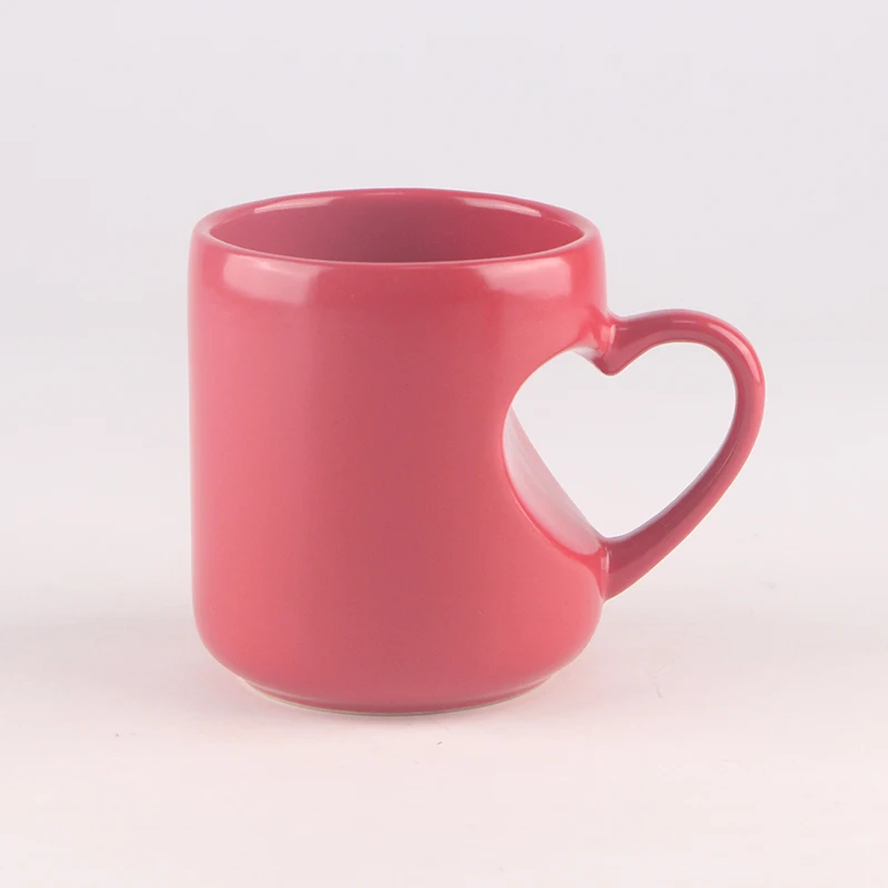 Ceramic Love Cup Frosted Mug with Matte Color Heat Transfer Sublimation for Coffee for Giveaways Holiday Gifts, Party Drinks Mug