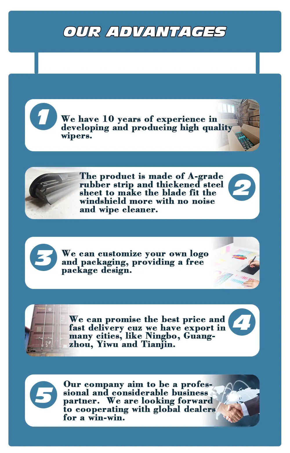 Fain 18 Inch 450mm Beam Hybrid Wiper Blades For Cars High Sealing