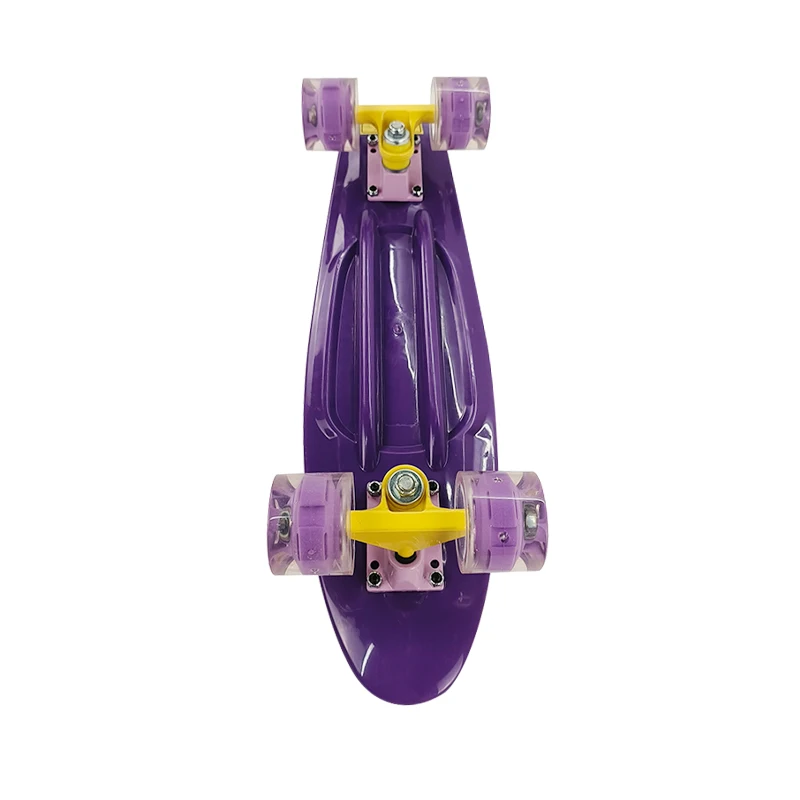 Complete Cruiser Skateboard Mini 22 Inch Classic Retro Plastic Skateboard with ABEC 7 Bearings