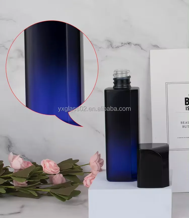 Factory wholesale irregularity shape cosmetic glass bottle set Unique design container man Skincare packaging supplier details