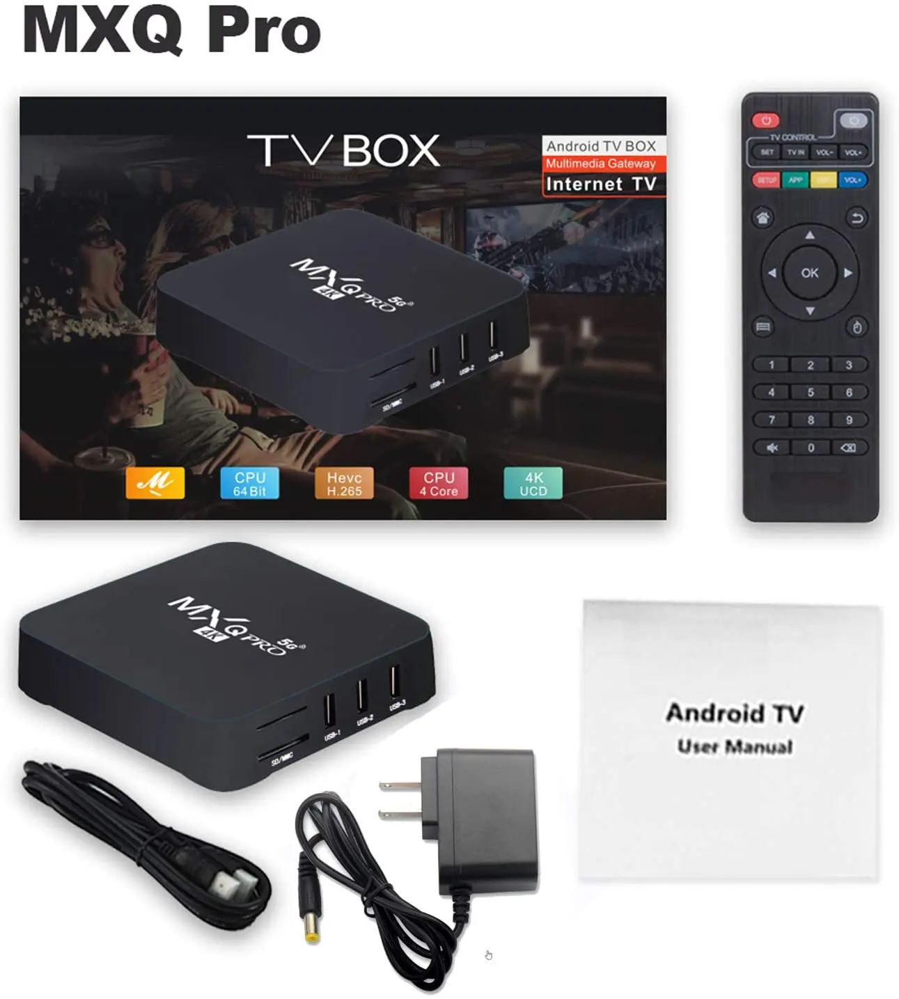 2020 New Arrival Streaming 2G 4G Ram 32G 64G Rom Wifi Smart HD Set Top Box TV Receiver Android TV Box M Pro 4K 5G