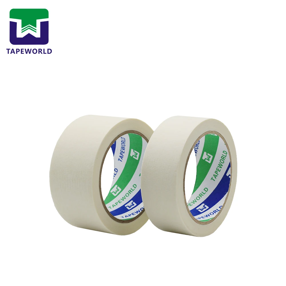 Lichamp 2-Inch Wide Masking Tape 6-Pack - 55 Yards Each, General Purpose White Crepe Tape