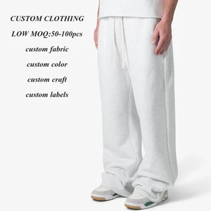 Clothing Factory Oem Solid Color Blank Jogger Sweatpants Men's 400gsm Heavy Weight Cotton Sweatpants