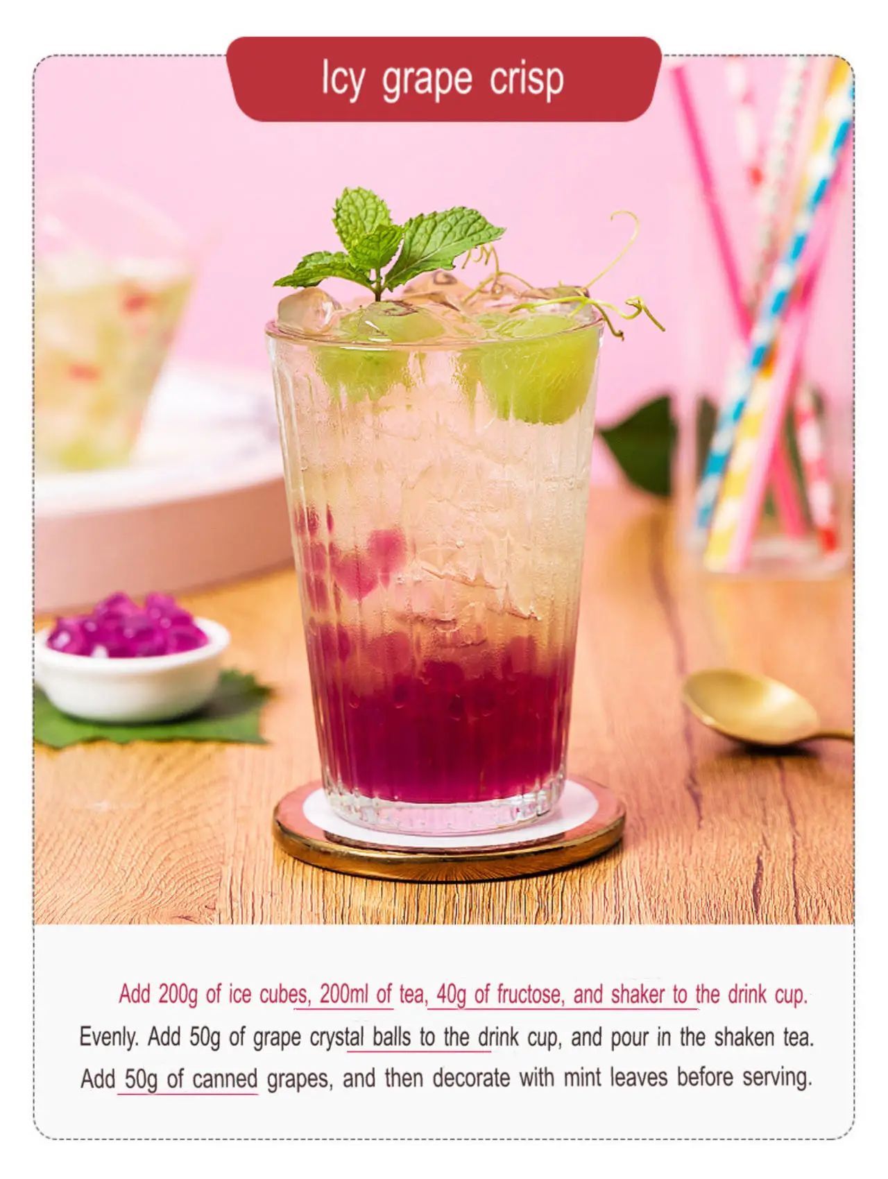 Milk Tea Ingredients Grape Flavor Ingredients Konertea Supplier