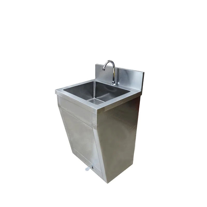 Newest hand washing tilt activated automatic cleanroom wash stainless steel sink