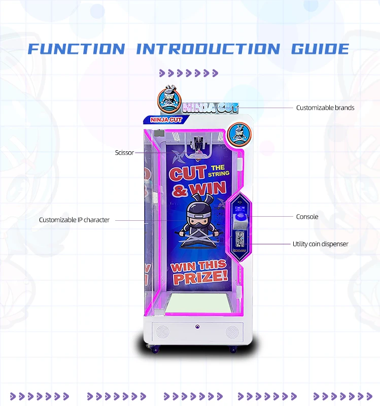 Pink Date Cut Prize Coin Amusement Arcade Game Machine Fashion Style Vending Machine Big Toy Cutting Claw Game for Sale