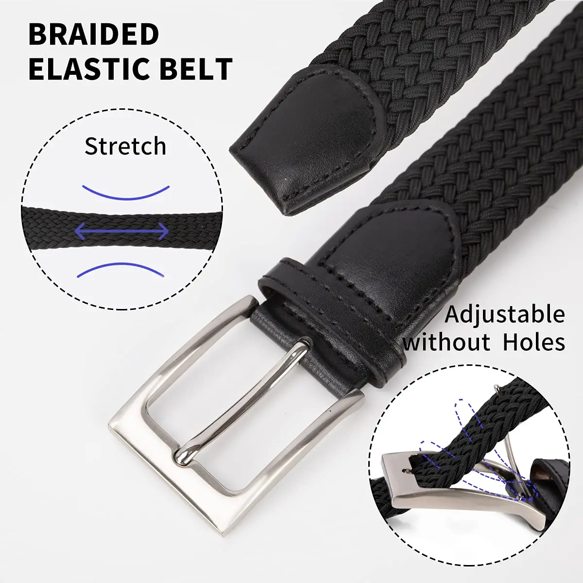 Casual Fashion Braided Elastic Belt Customized Color Elastic Braided Knitted Fabric Belt Buy