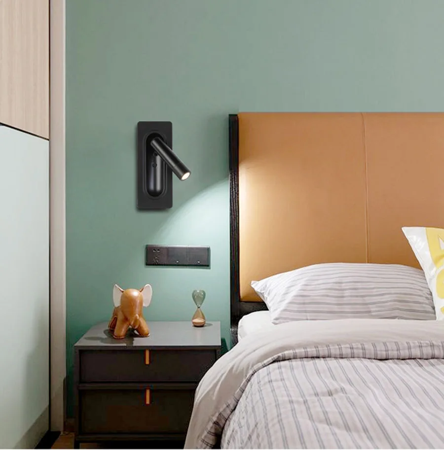 Hotel Headboard Wall Adjustable LED Reading Lamp Bed Side