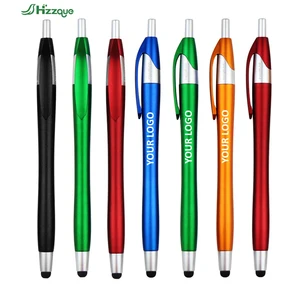 Wholesale Promotional Custom logo Stylus Ballpoint Pen Plastic Touch Screen Compatible Logo Printed for Personalization