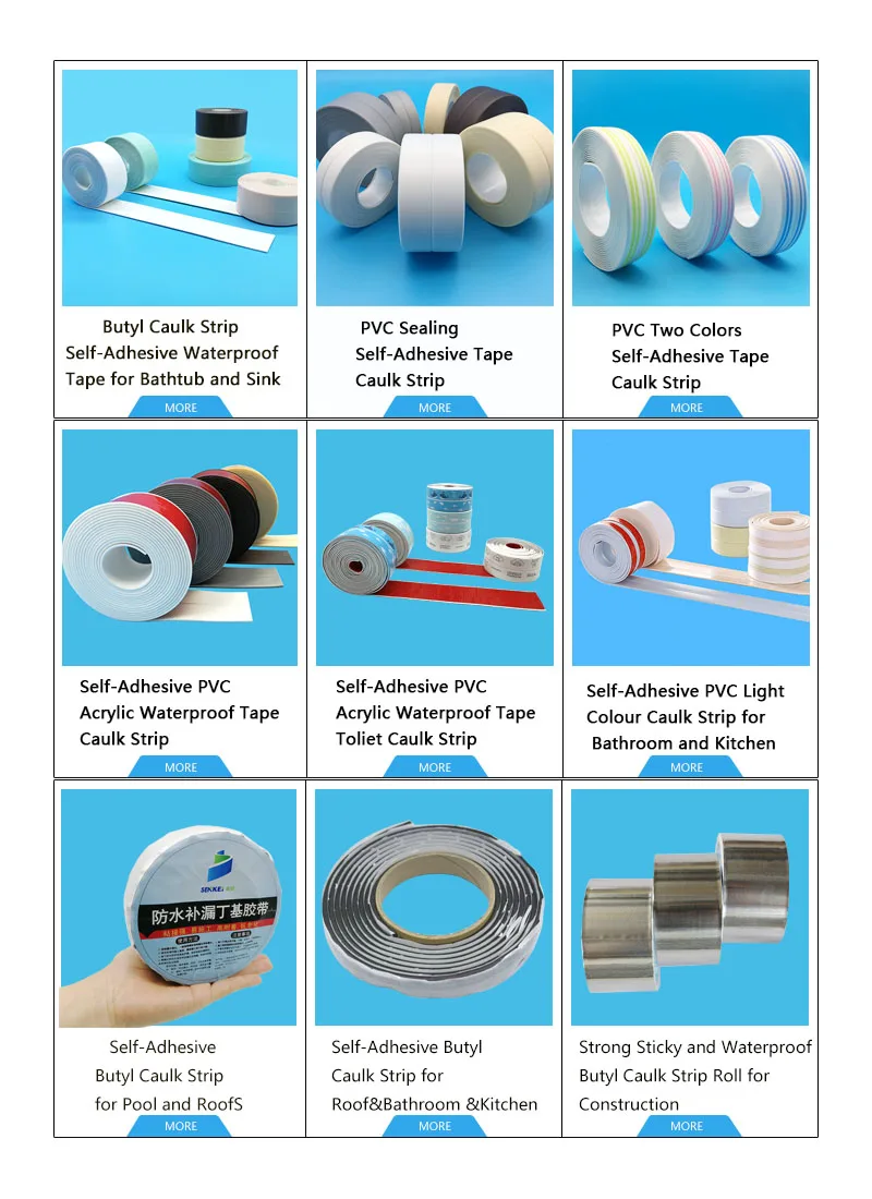 Building Materials Waterproof Adhesive Sealer Self Adhesive Butyl Sealing  Tape for Bathtub, Shower, Toilet, Kitchen - China Butyl Tape, Masking Tape