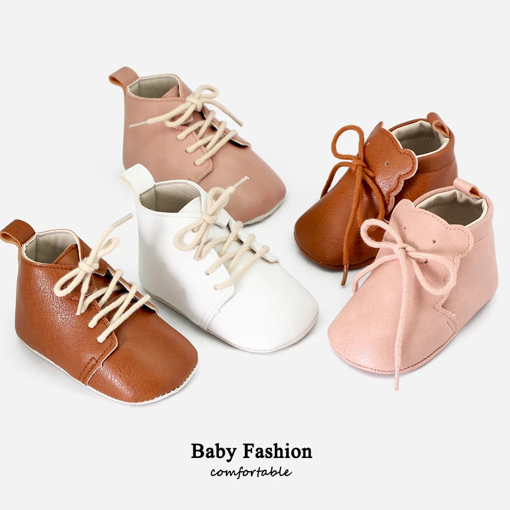 Baby Boys Girls PU Leather Light Waterproof Anti-Slip Sneakers Soft Ankle Boots Toddler Chelsea Shoes supplier