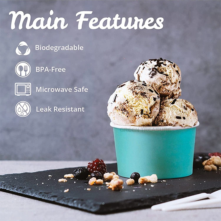 2 3 4 6 8 10 12 16 Oz 90 100 150ml Ice Cream Bowl With Spoon Ice Cream