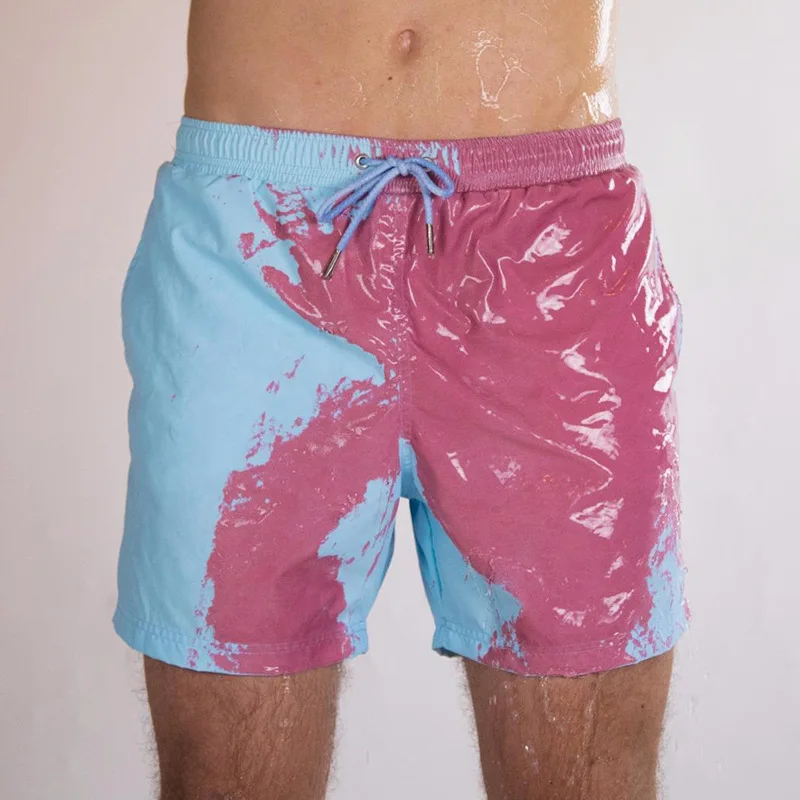 Wholesale Magical Men's Swimming Trunks Swimsuit Quick-drying Swim Trunks Water Color Change Men's Beach Shorts Canvas834_voghion.com