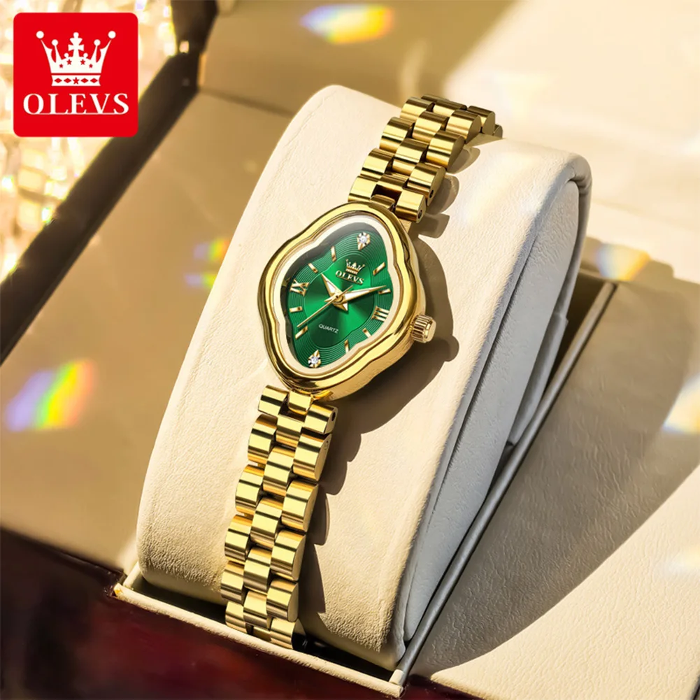 OLEVS Luxury Diamond Stainless Steel Women's Watch