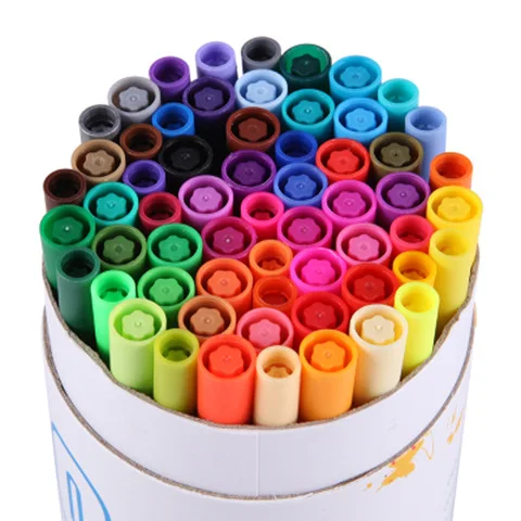 24 цвета микронные ручки акварельный двойной набор маркеров для рисования