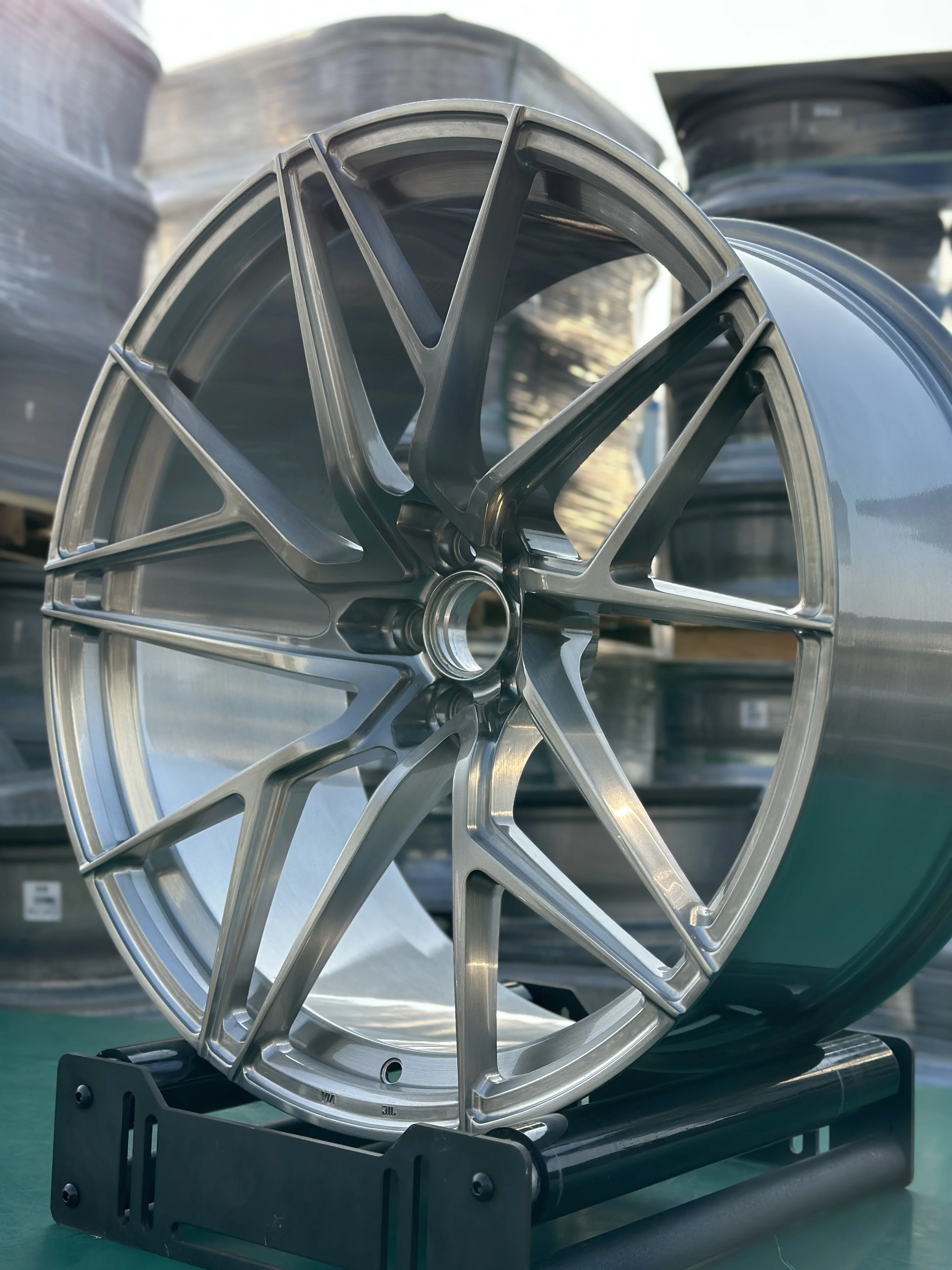 GVICHN multi spoke brushed silver forged wheels 16 - 26 inch aluminum alloy rims 5x112 5x114.3 5x120 monoblock wheel hub