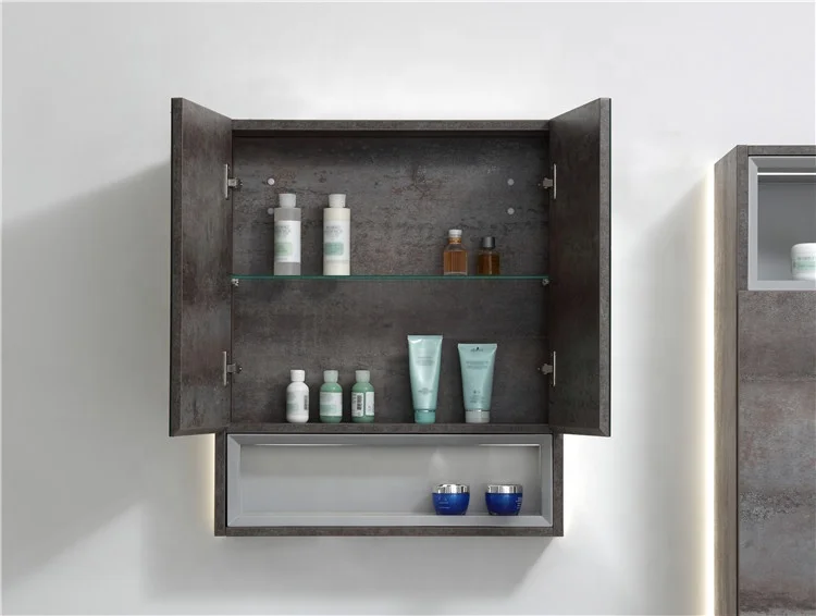 Modern Style Homebase Mini Mdf Bathroom Cabinets Furniture With Mirror