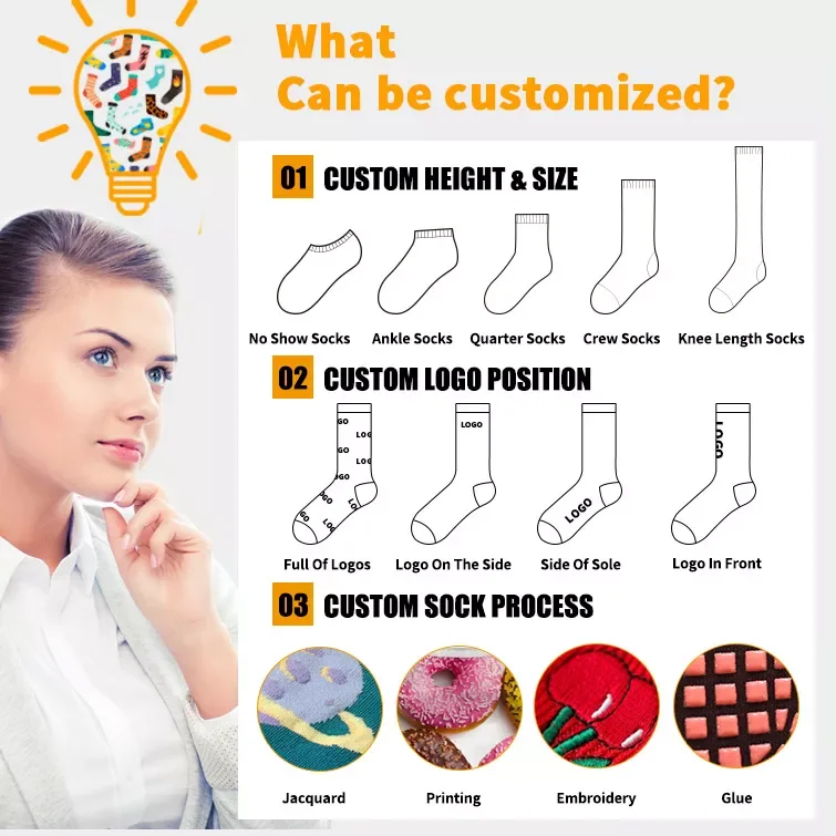 Оптовая продажа зимних яркое цветное платье с вышивкой с накоплением свободные сапоги высотой выше колена изготовленным на заказ логосом толстый длинный с голенищем «гармошкой», носки для женщин