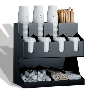 Mind Reader CAD01 Coffee Condiment Organizer-White, 6 x 12 x 12