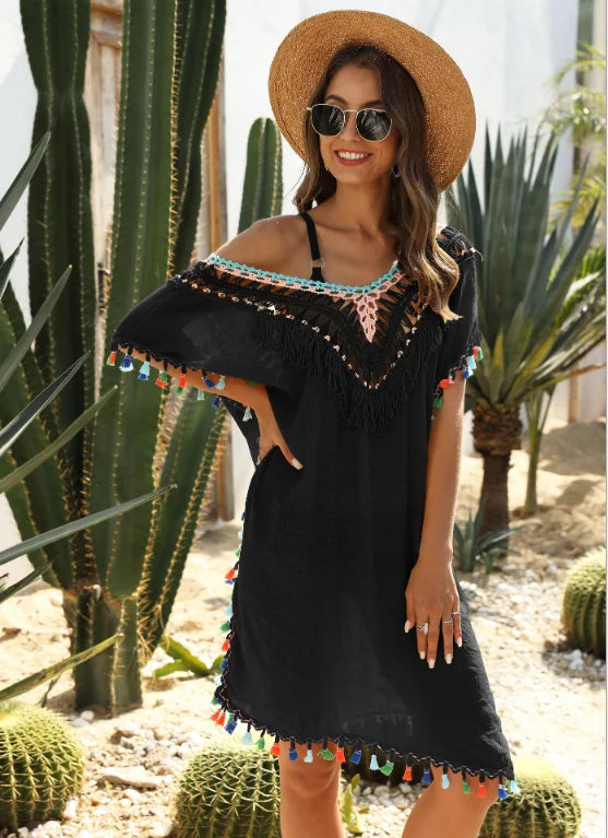 New Arrival Fashion Different Types Beach Wear Cover up Ladies Lace Tops Blouse  Designs
