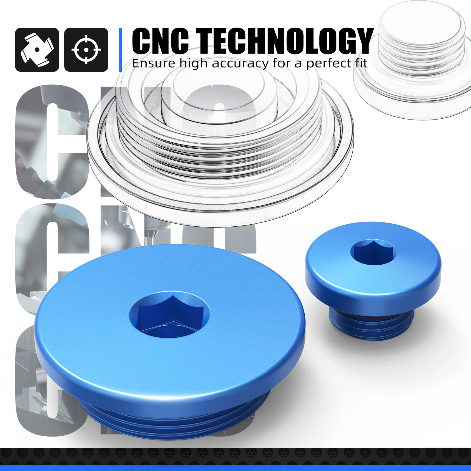 NiceCNC Crankcase Engine Cover Plug for Yamaha YZ250F 2001-2013