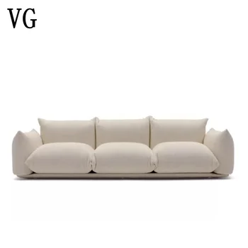 Best-selling Italian minimalist bread living room fabric soft sofa Nordic apartment villa office living room sofa