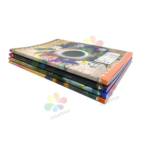 Exercise Book  Size 160* 210 mm   4 Line with Left Margin & 1 Side Plain Neon Orange Cover Cheap Price