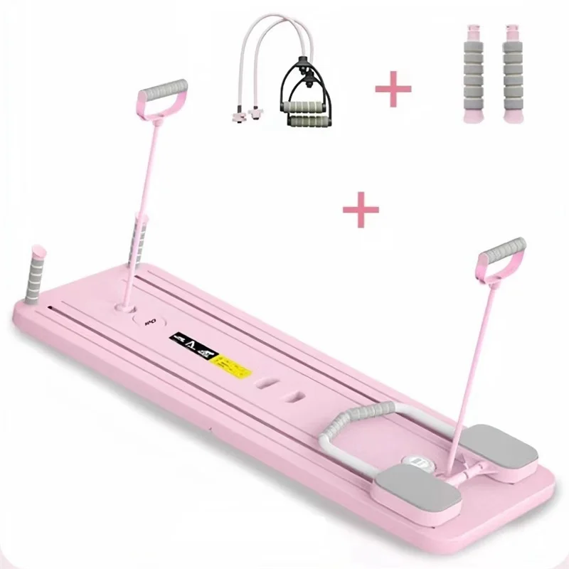 Planche De Pilates Pliable Multifonction – Support Coudes, Porte-Téléphone – Exercices Abdos, Dos, Jambes – Stabilité Anti-Dérapant – Fitness Maison