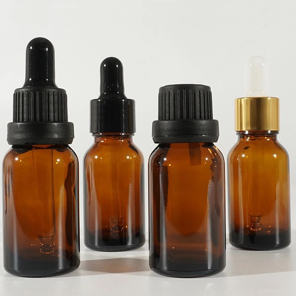 Amber Glass Dropper Bottles5ml 10ml 15ml 20ml 25ml 50ml 100ml Empty Essential Oils Bottle