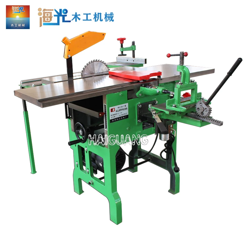 Woodworking 10-in-1 Multi-purpose Machine Tool Saw Planer Drill Thicknesser Sharpener Grinder Chamfering Combined Machine