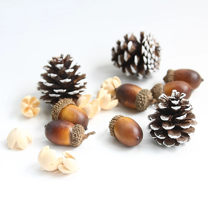 ready to ship christmas sales tree decor natural wood pine cone