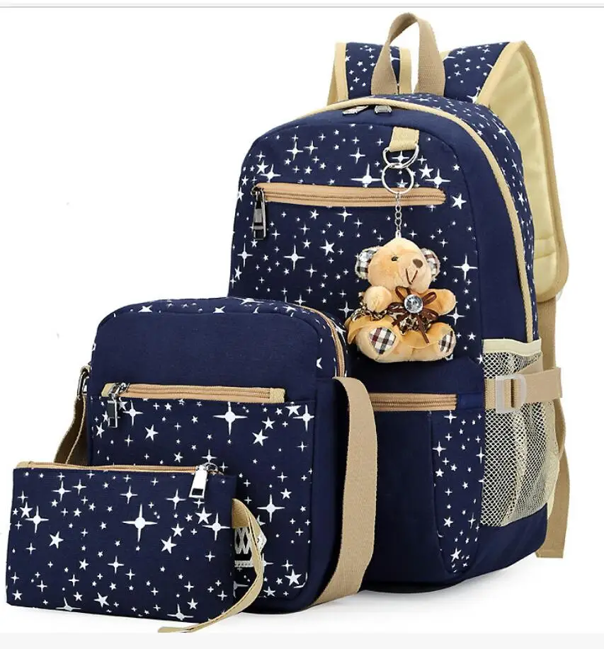 Cute Lightweight Water Resistant Backpack for Teen Girls School Backpack with Lunch Bag