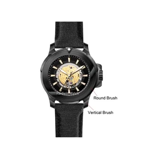 DLC Black Coating Men's Diving Watch 316L Stainless Steel Case High-Level Waterproof Mechanical Movement Leather/Rubber/Silicone