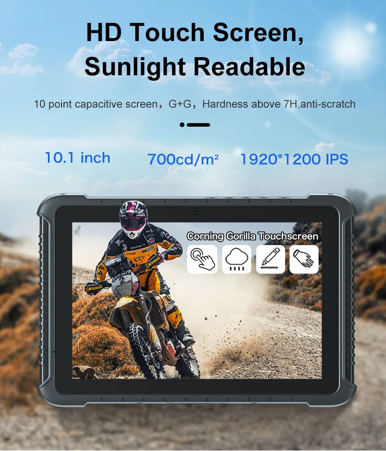 CENAVA A16R Shockproof Industrial Rugged Tablet PC Android 13 IP67 Protection With RS232 RJ45 Port Optional NFC Fingerprint