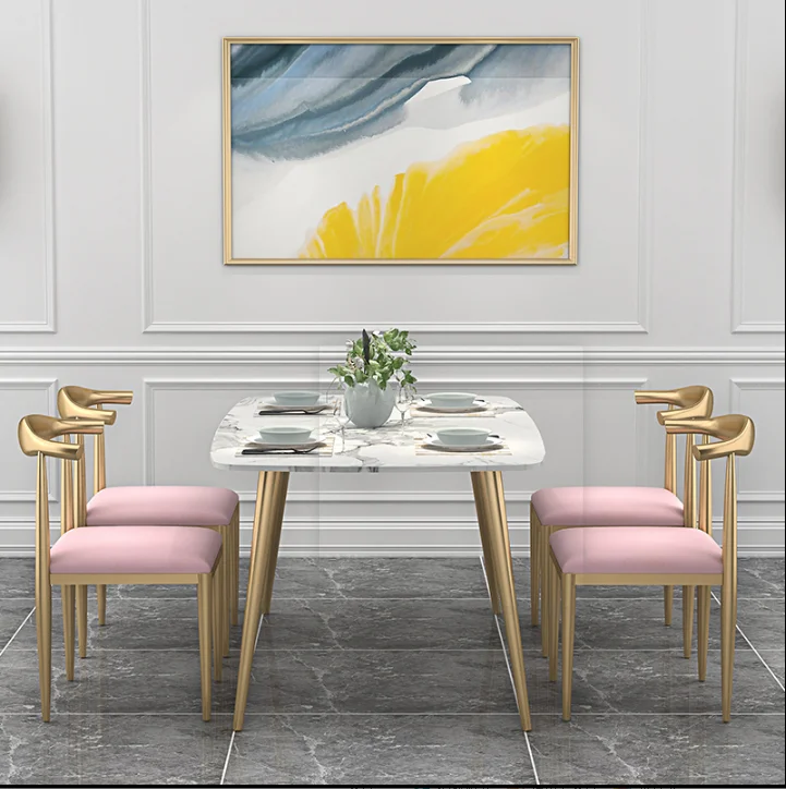 north europe marble table rectangle modern contracted table small family home