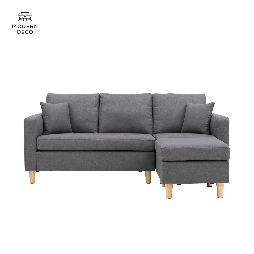 Moderní složitelná futonová sofa postel převodná 2/3 sedačková rohová sofa s křeslem a stoličkou pro obývací pokoj
