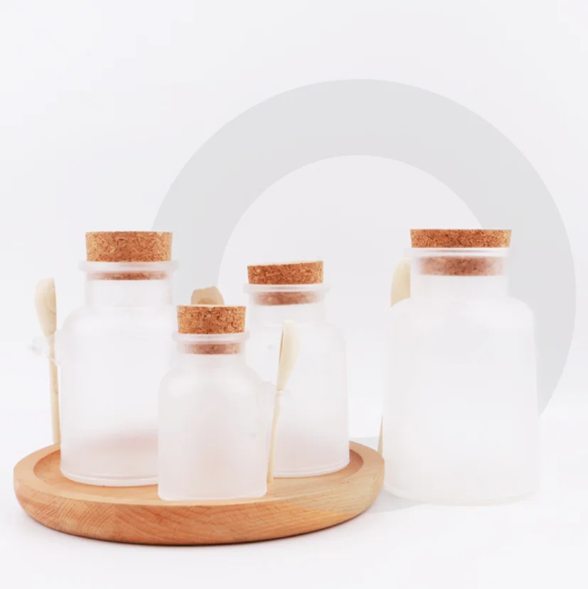 frosted bath salt bottle supplier